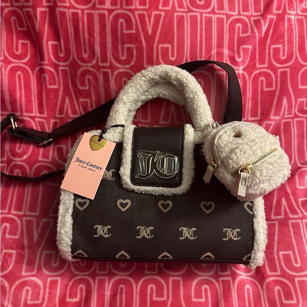 Juicy Couture Pink and Black Interior Handbag